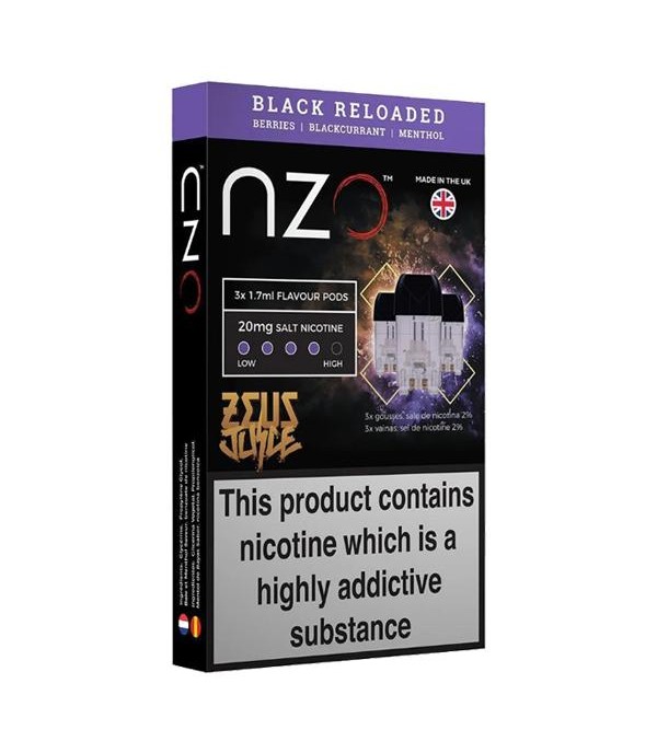 NZO 20mg Zeus Salt Cartridges with Red Liquids Nic Salt (50VG/50PG)