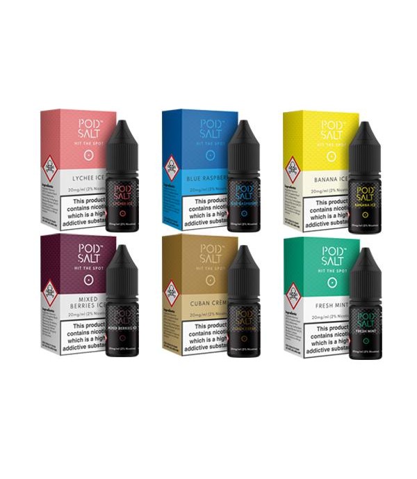 11mg Pod Salt – Flavoured 10ml Nicotine Salt (50VG/50PG)