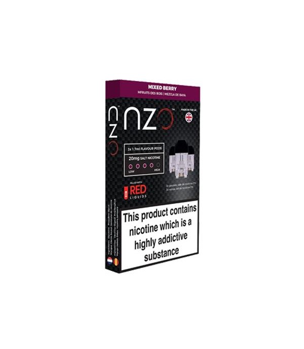 NZO 20mg Salt Cartridges with Red Liquids Nic Salt (50VG/50PG)