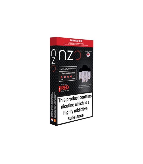 NZO 10mg Salt Cartridges with Red Liquids Nic Salt (50VG/50PG)