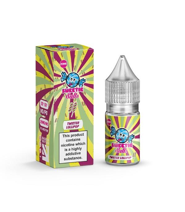 18mg Twister Lollipop By Liqua Vape 10ml Flavoured Nic Salts