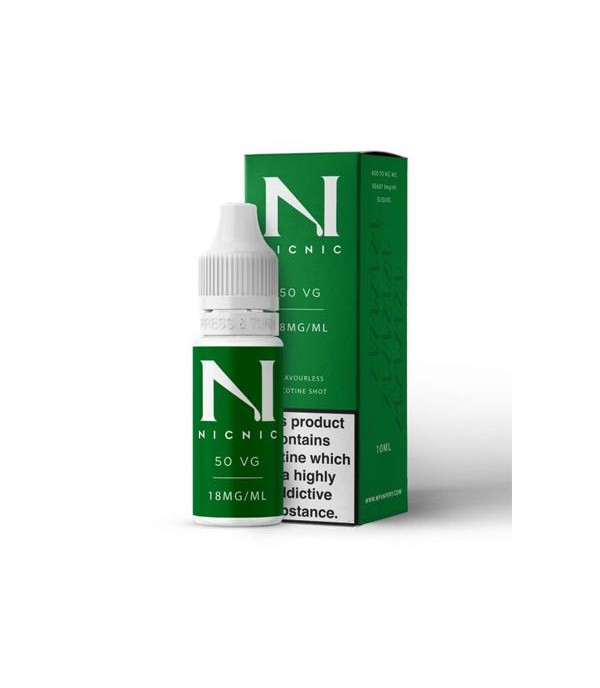 18mg Nic Nic Flavourless Nicotine Shot 10ml 50VG