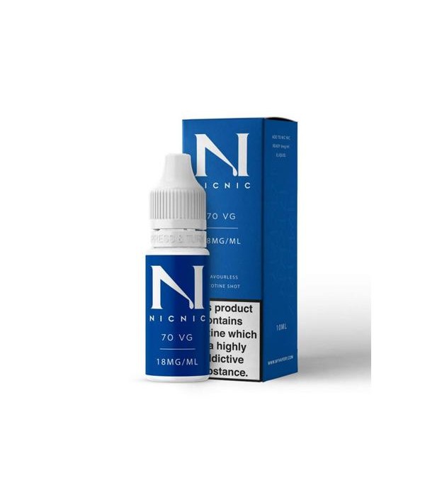 18mg Nic Nic Flavourless Nicotine Shot 10ml 70VG