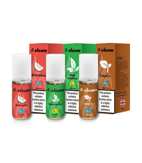 A-Steam Fruit Flavours 12MG 10ML (50VG/50PG)