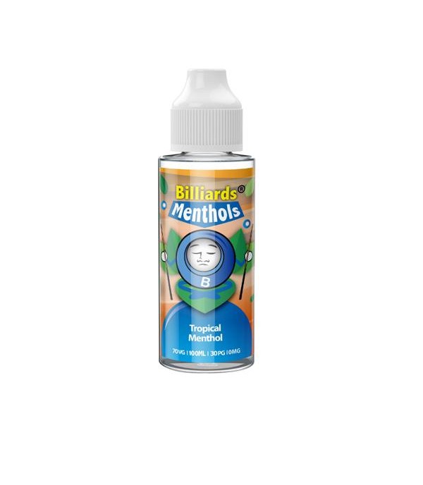 Billiards Menthol Range 100ml Shortfill 0mg (70VG/30PG)